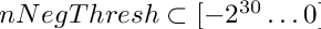 $ nNegThresh \subset [-2^{30} \ldots 0] $